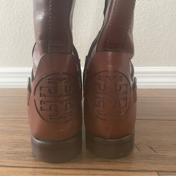 Rare Tory Burch riding boots knee high boots leather boots heel boots zip up - Picture 3 of 16